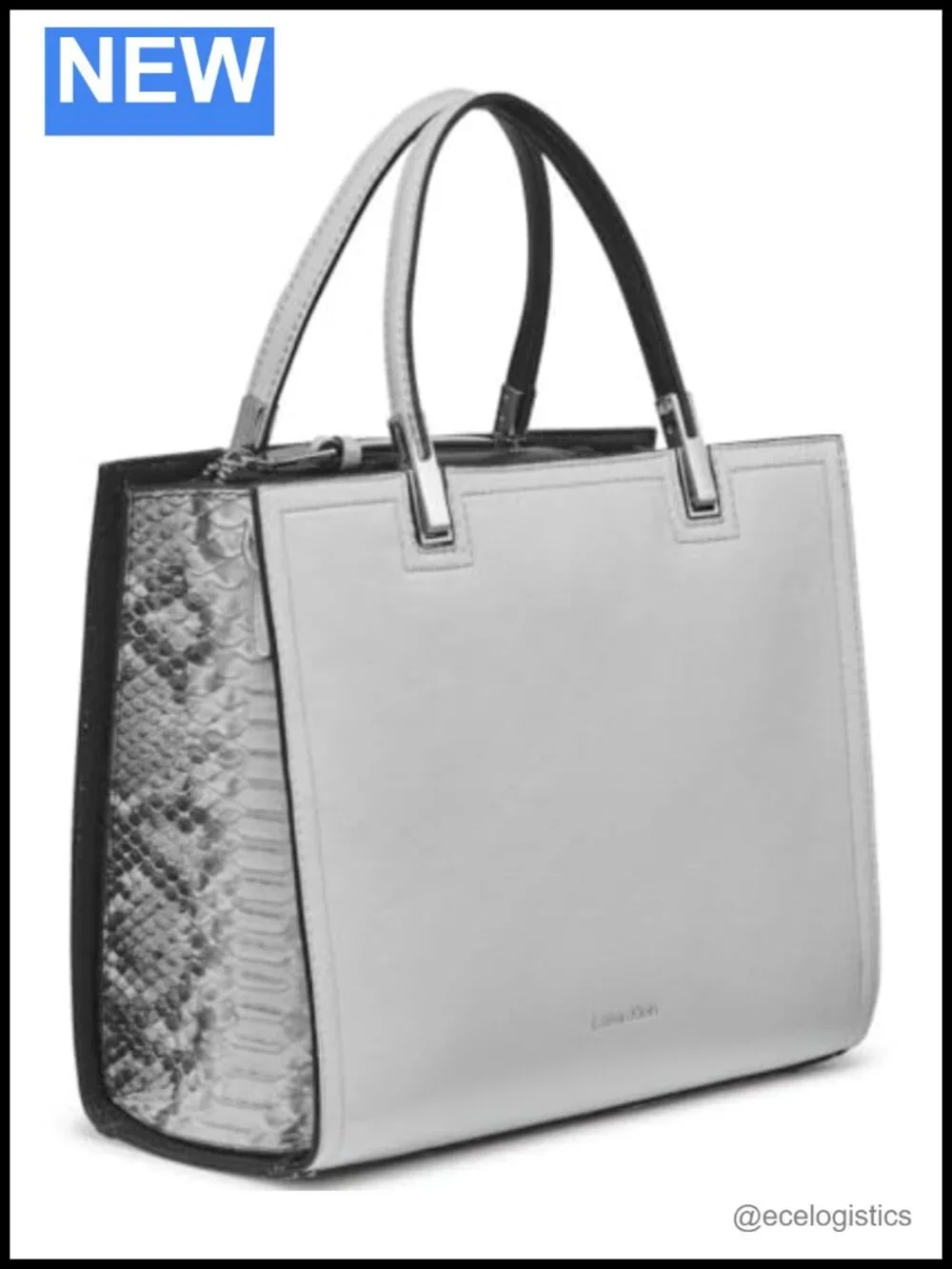 Vegan Leather Triple Compartment Satchel Handbag with Top Handle